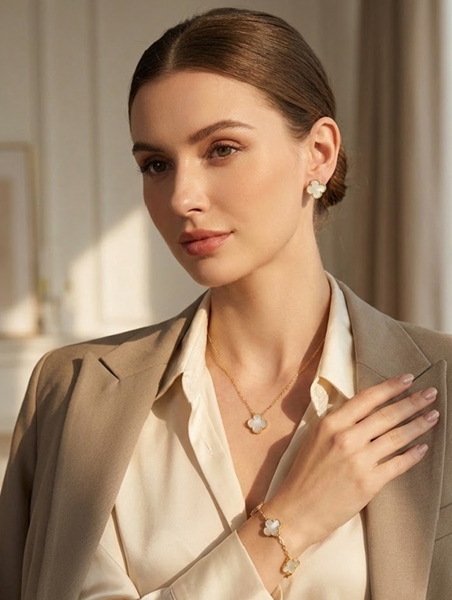 Isla Clover Three-Piece Jewellery Set