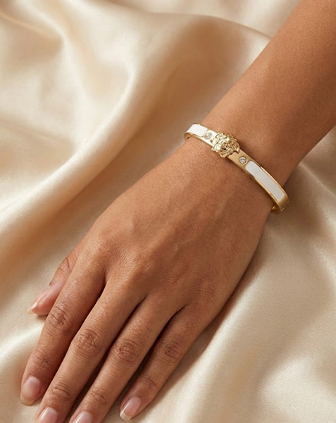 Medallion Crest Gold Bracelet