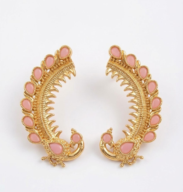Noor Peacock Arc Earcuffs