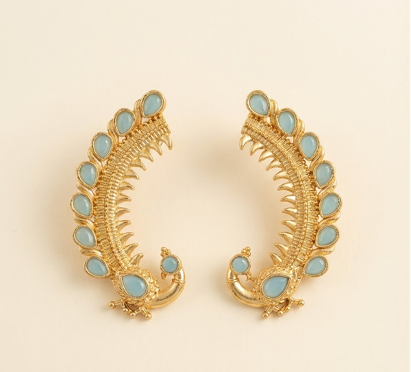 Noor Peacock Arc Earcuffs