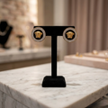 Orvella Medusa Enamel Stud Earrings