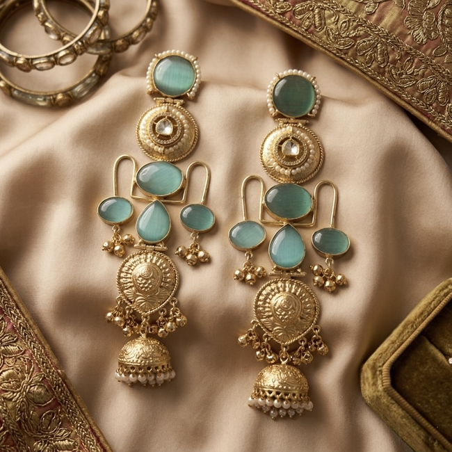 Zarehsa Heirloom Jhumkas
