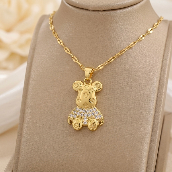 Radiant Teddy Pendant Necklace