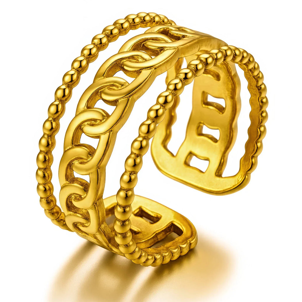 Ring - Gilded Link Statement