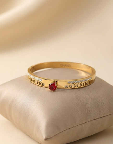 Scarlet Script Gold Bracelet