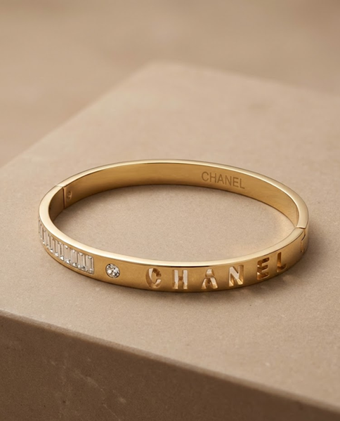 Signature Letter Gold Bracelet