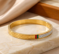 Tricolour Crest Gold Bracelet