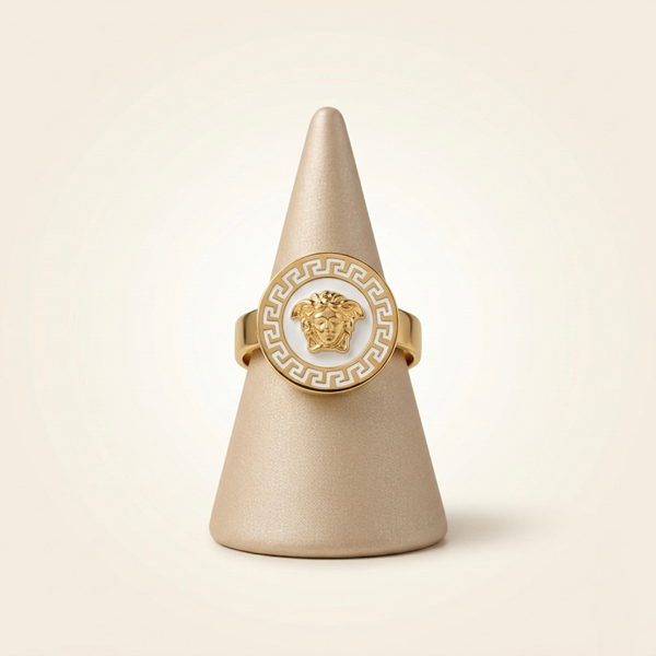 Valerra Enamel Medallion Ring