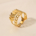 Verdelle Chain Leaf Ring