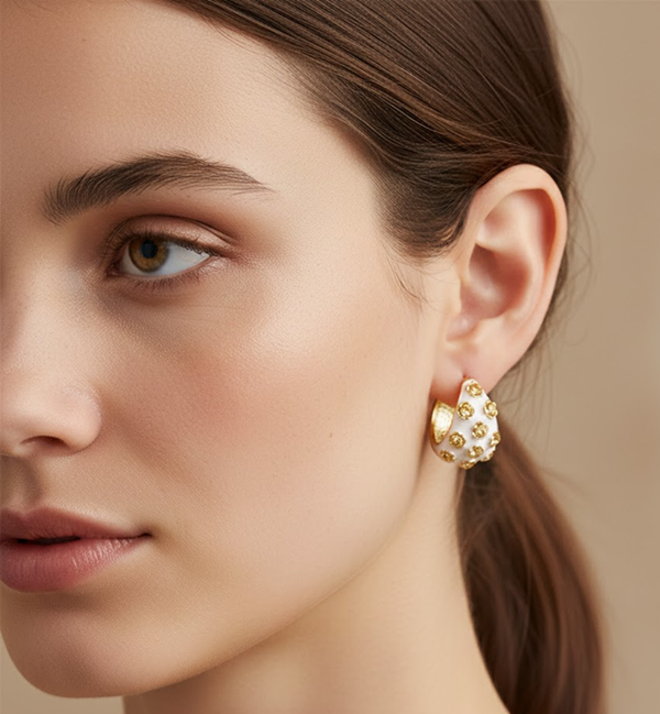 Celestia Enamel Dome Hoops