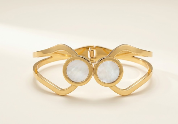 Aurline Dual Disc Statement Bangle