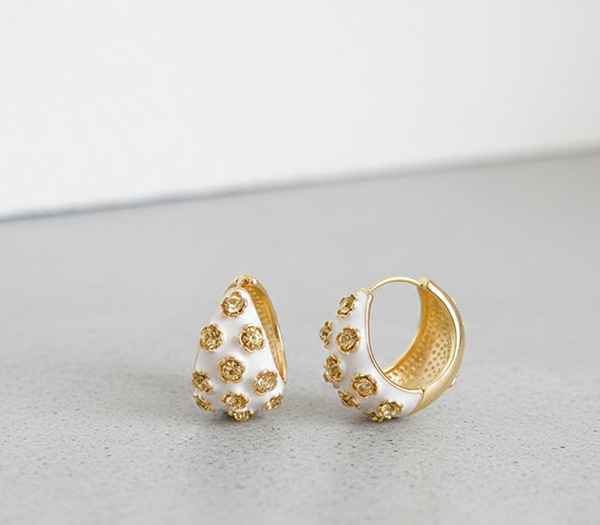 Celestia Enamel Dome Hoops