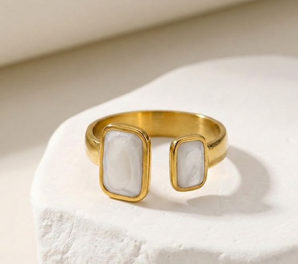 Elvara Twin Frame Open Ring