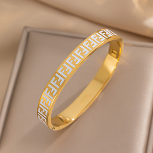 Glyph Edge Gold Bracelet
