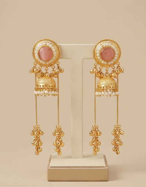 Kaira Crest Jhumka Earrings
