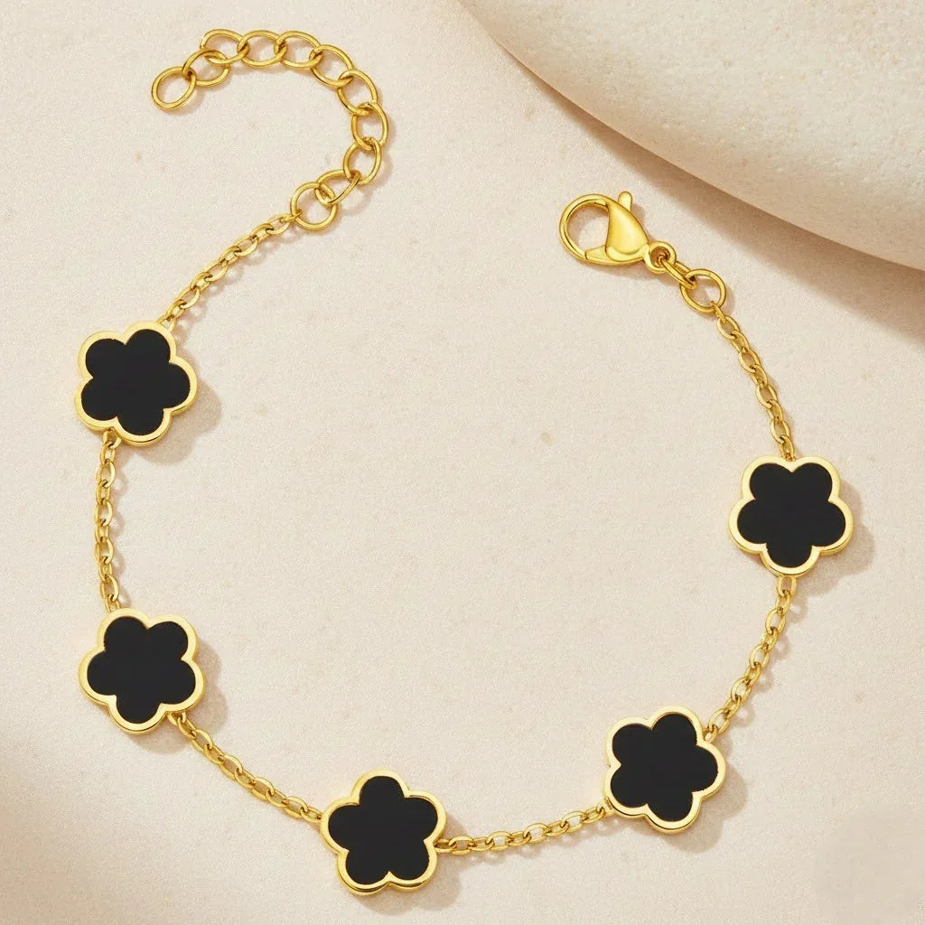 Bracelet - Noir Clover Charm