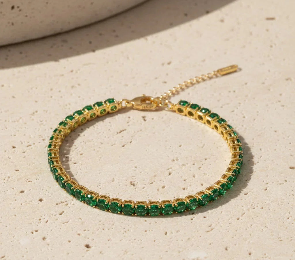 Bracelet - Emerald Elegance Tennis