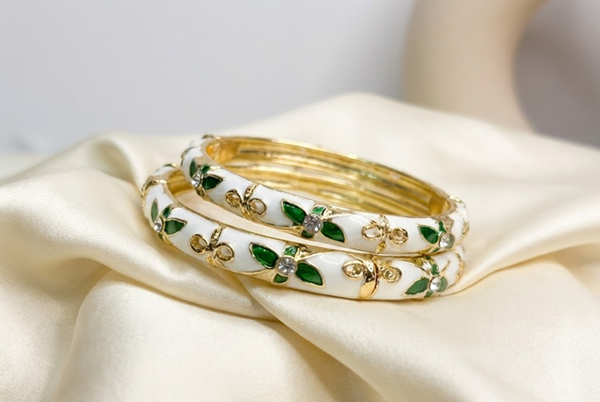 Aurelia Enamel Crystal Bangle