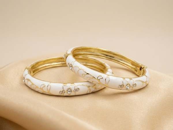 Aurelia Enamel Crystal Bangle