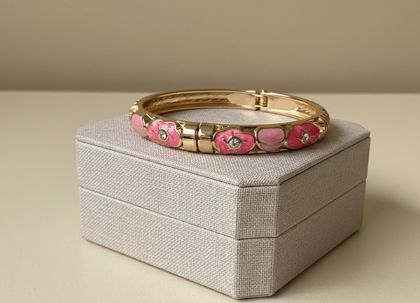 Aurelia Enamel Crystal Bangle