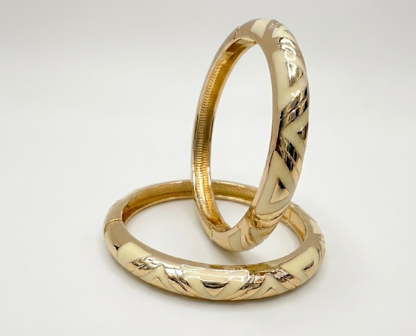 Aurelia Enamel Crystal Bangle