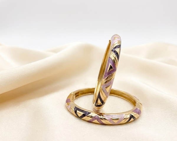 Aurelia Enamel Crystal Bangle