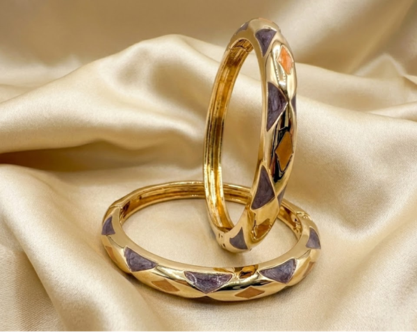 Aurelia Enamel Crystal Bangle