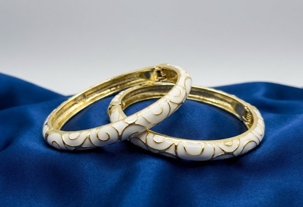 Aurelia Enamel Crystal Bangle